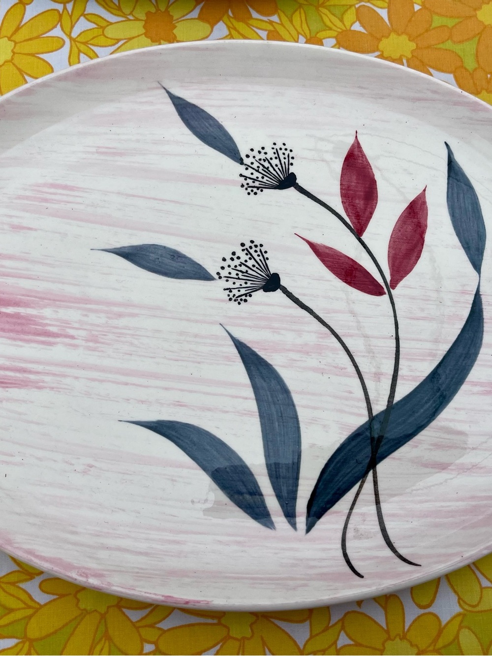 Vintage MCM Stetson 1955 Ceramic Serving Platter